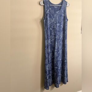 Coldwater Creek Blue Patterned Maxi Dress